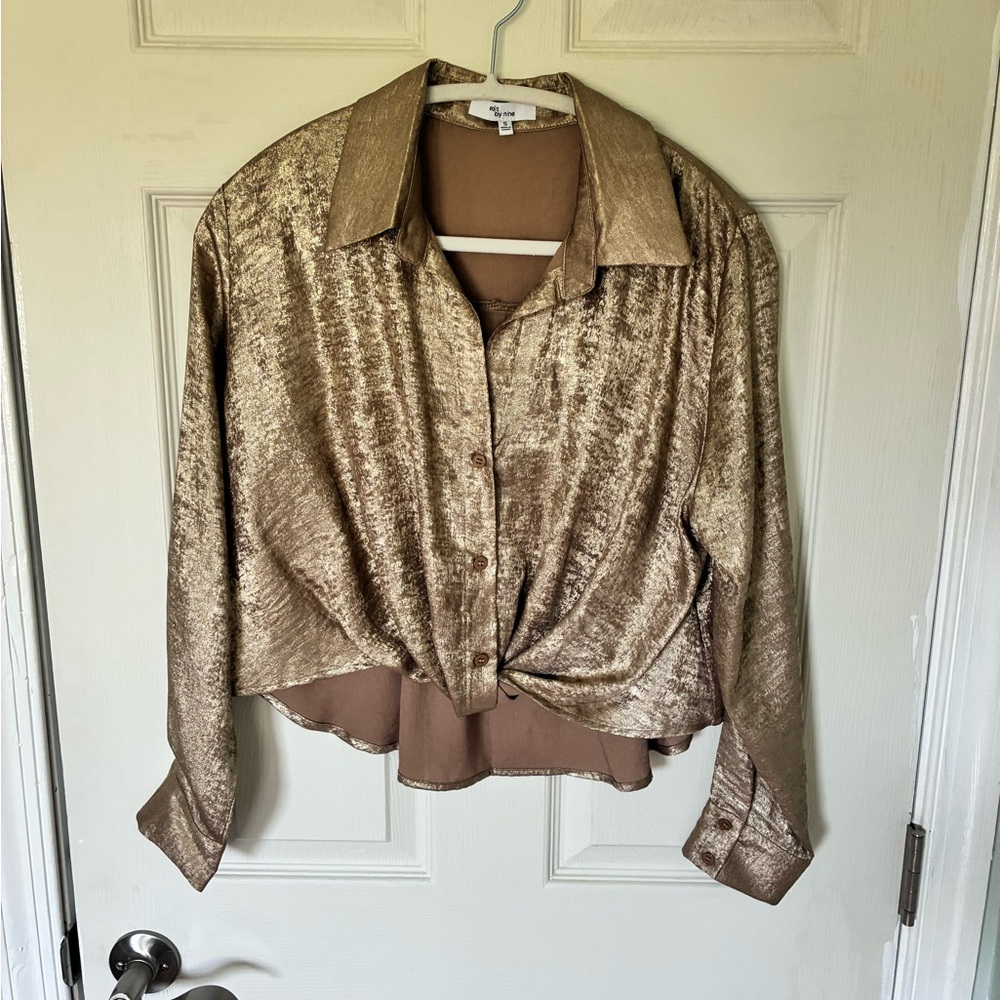 Edit by Nine Gold Cropped Blouse